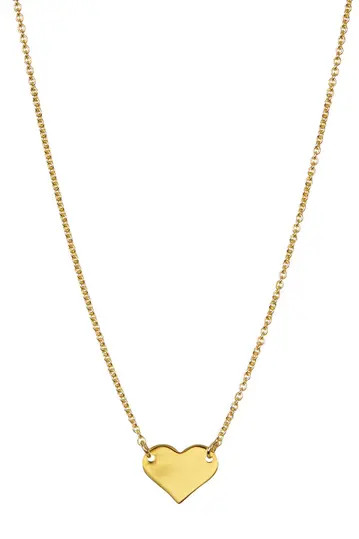 14K Yellow Gold Plated Sterling Silver Heart Necklace | Nordstrom Rack