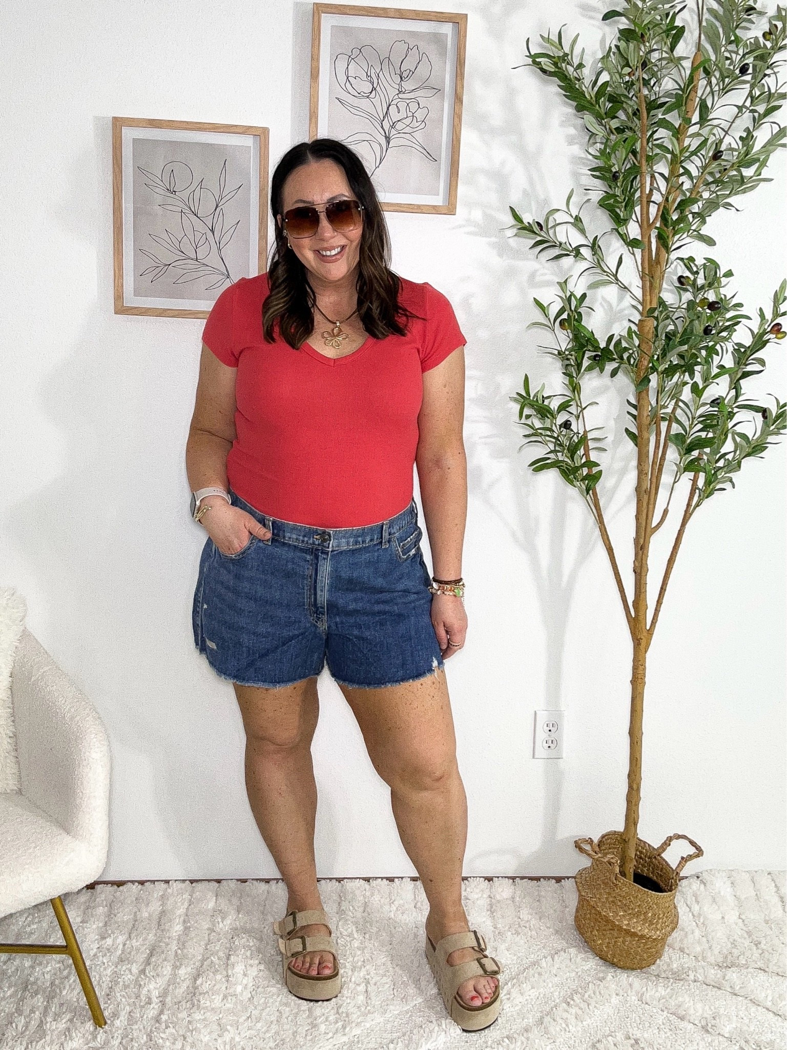 30-50% off @Aerie ! XL ribbed tee! XL 4 inch inseam shorts!  The most comfortable denim shorts I’ve ever tried on!  These have a stretchy waistband in the back. So good.

#LTKSaleAlert #LTKMidsize #LTKSeasonal