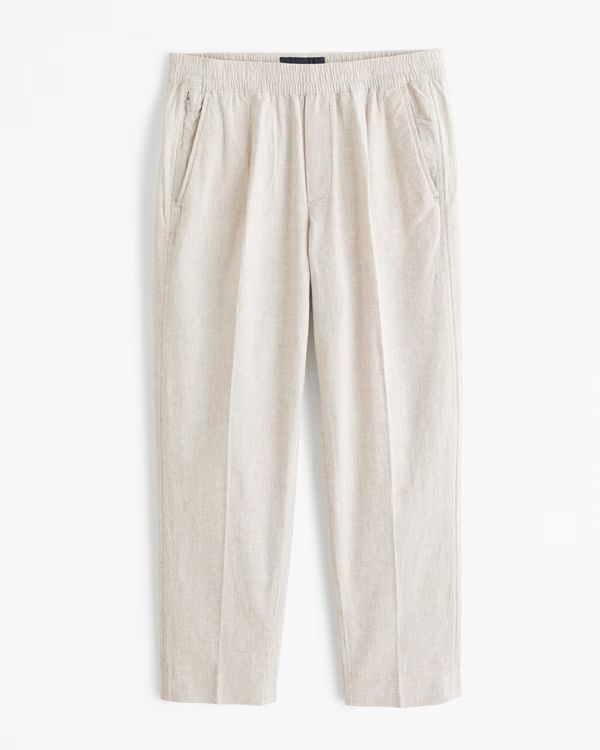 Men's Linen-Blend Pull-On Pant | Men's Bottoms | Abercrombie.com | Abercrombie & Fitch (US)