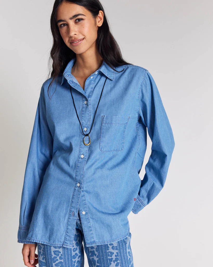 Anny blue chambray shirt | Balzac Paris UK