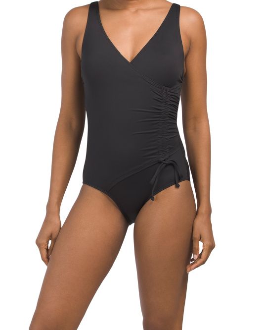 Amanda Solid One-piece Swimsuit | TJ Maxx