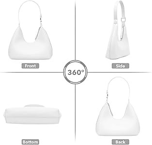 PS PETITE SIMONE Small Shoulder Bag for Women Everyday Purse Trendy Hobo bag Crescent Bag Structu... | Amazon (US)