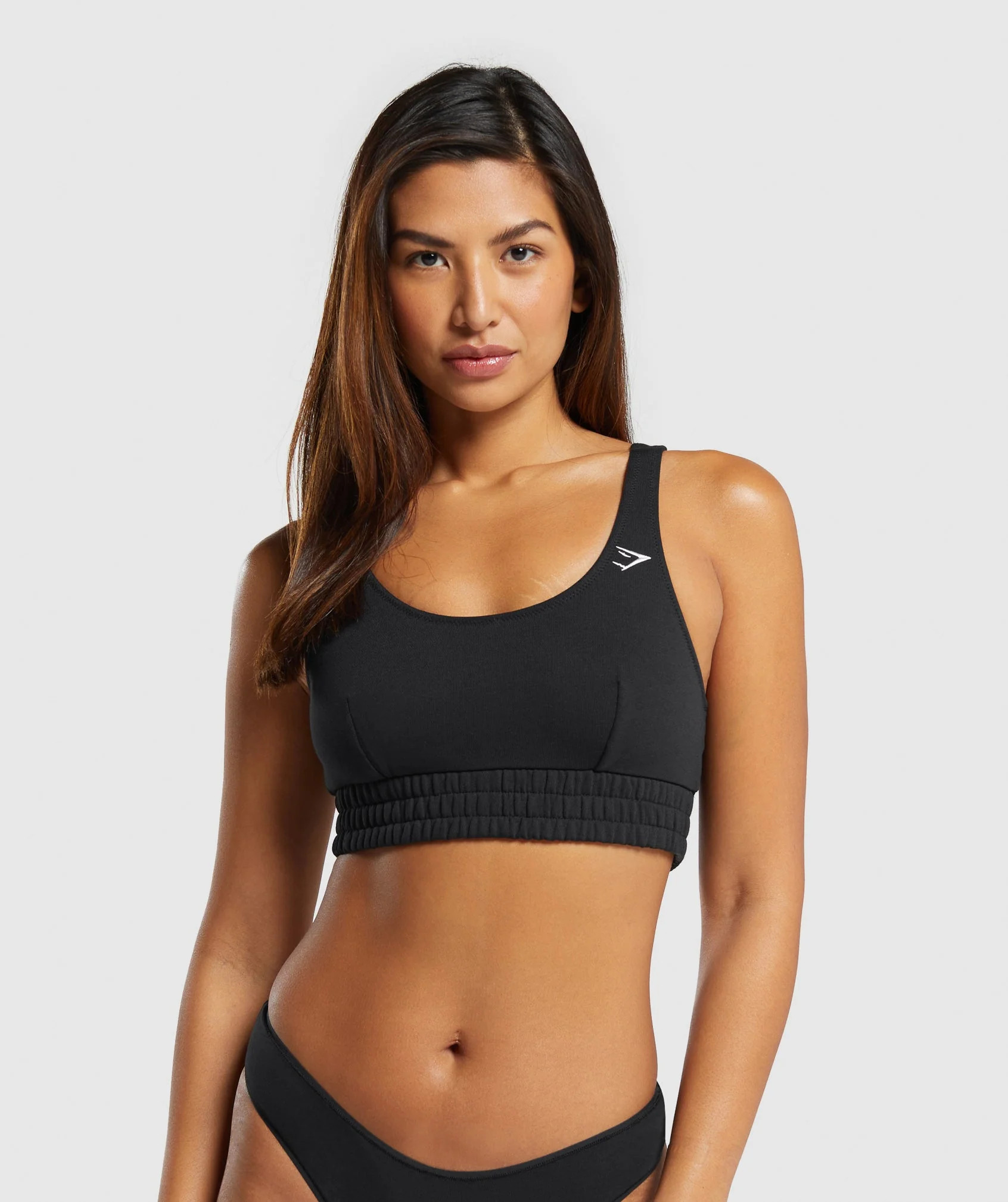 Gymshark Sweatshirt Bralette - Black | Gymshark US