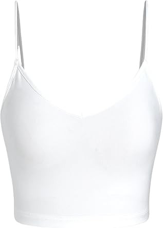 CIDER Jeans de cintura alta para mujer, top corto liso con cuello redondo | Amazon (US)
