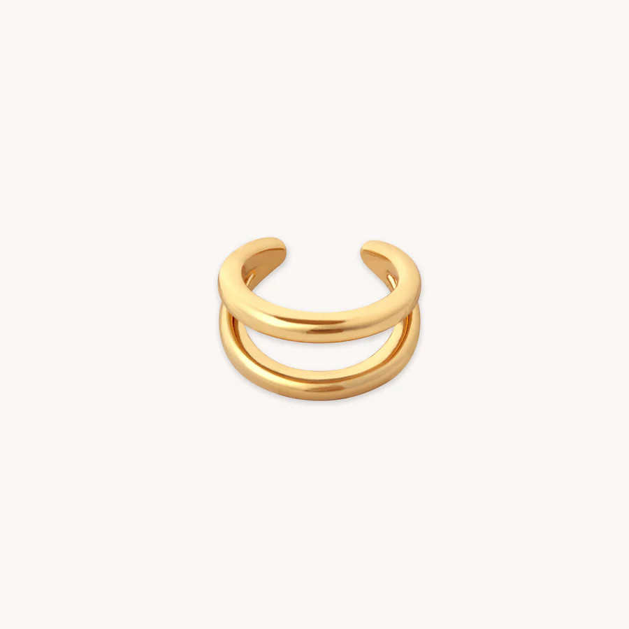 Illusion Crystal Ear Cuff in Gold | Astrid & Miyu UK