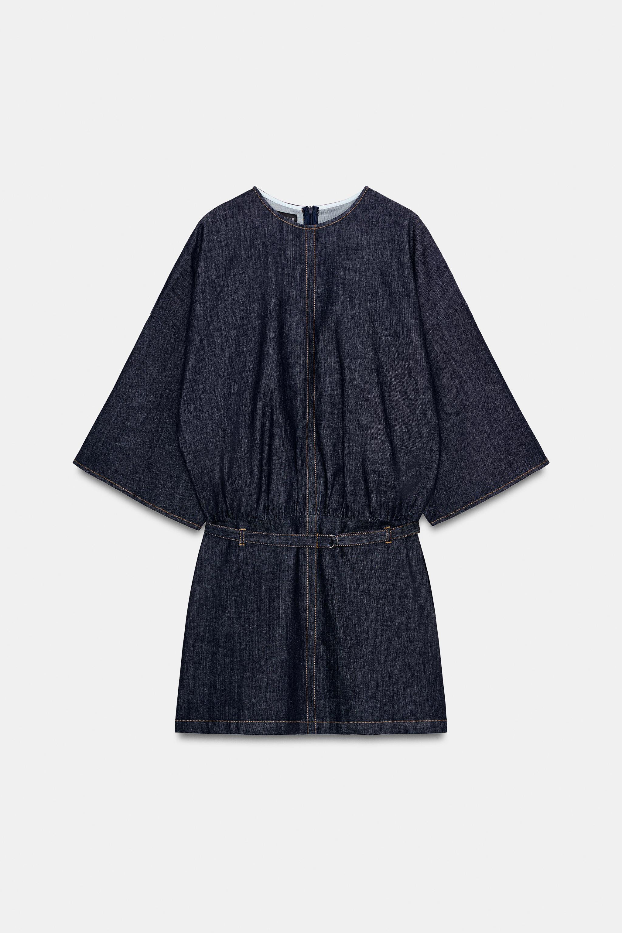 Z1975 BELTED DENIM DRESS | Zara US