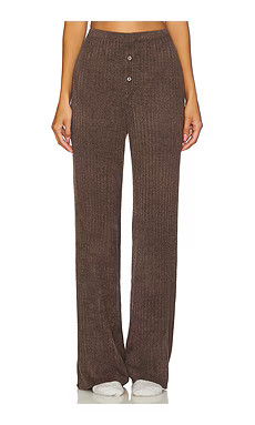 Barefoot Dreams CozyChic Ultra Light Ribbed Lounge Pant in Java from Revolve.com | Revolve Clothing (Global)