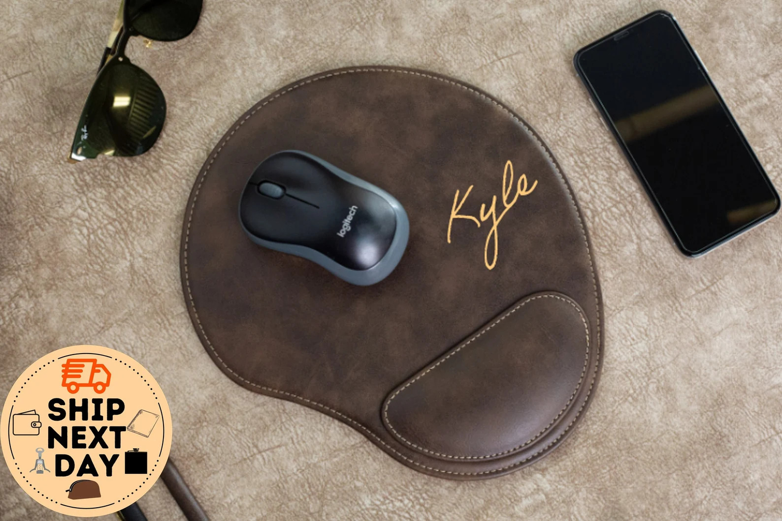 Custom Leather Mouse Pad,coworker Gift, Gift for Dad, Boss Gift, Gift for Him & Her , Personalize... | Etsy (US)