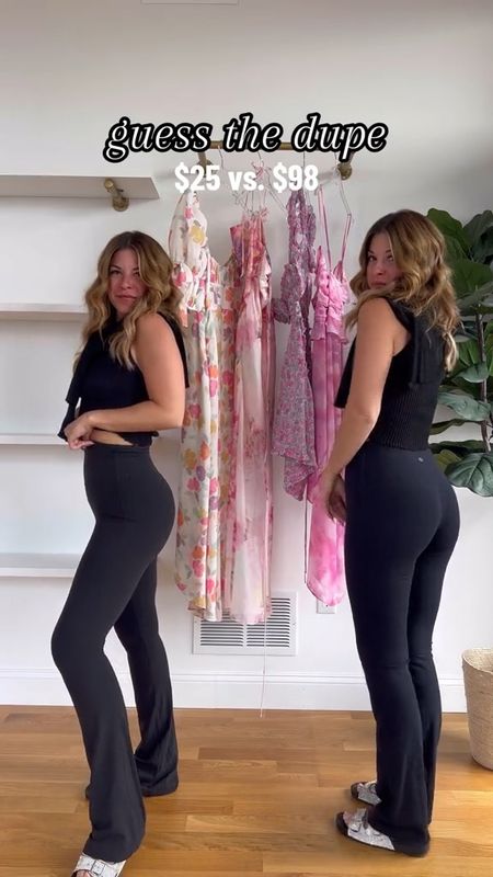 Guess the dupe! sized up to a 4 in the Lululemon and size down to an x small in the dupe
Dupe is on the right 

#LTKstyletip #LTKunder100 #LTKunder50