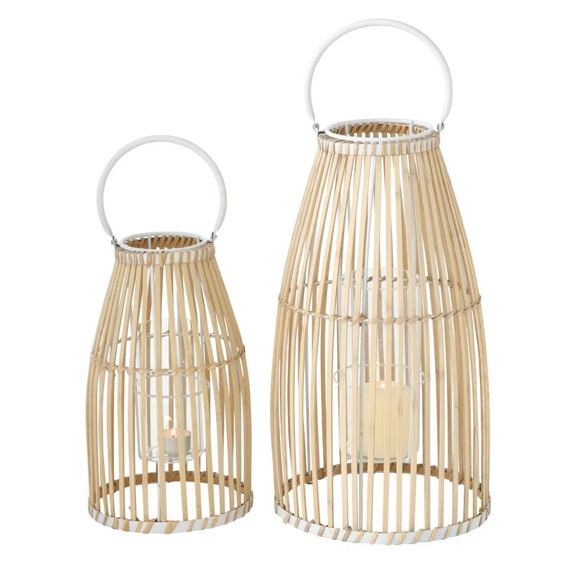 17.3'' H Wood Tabletop Lantern | Wayfair North America