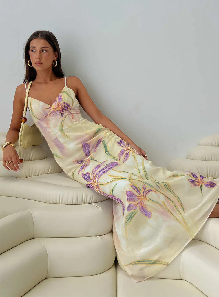 Isakaia Beaded Maxi Dress Floral / Multi | Princess Polly US