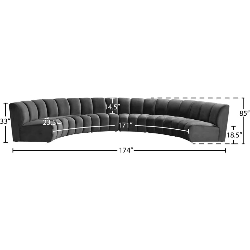 6 - Piece Velvet Sectional | Wayfair North America