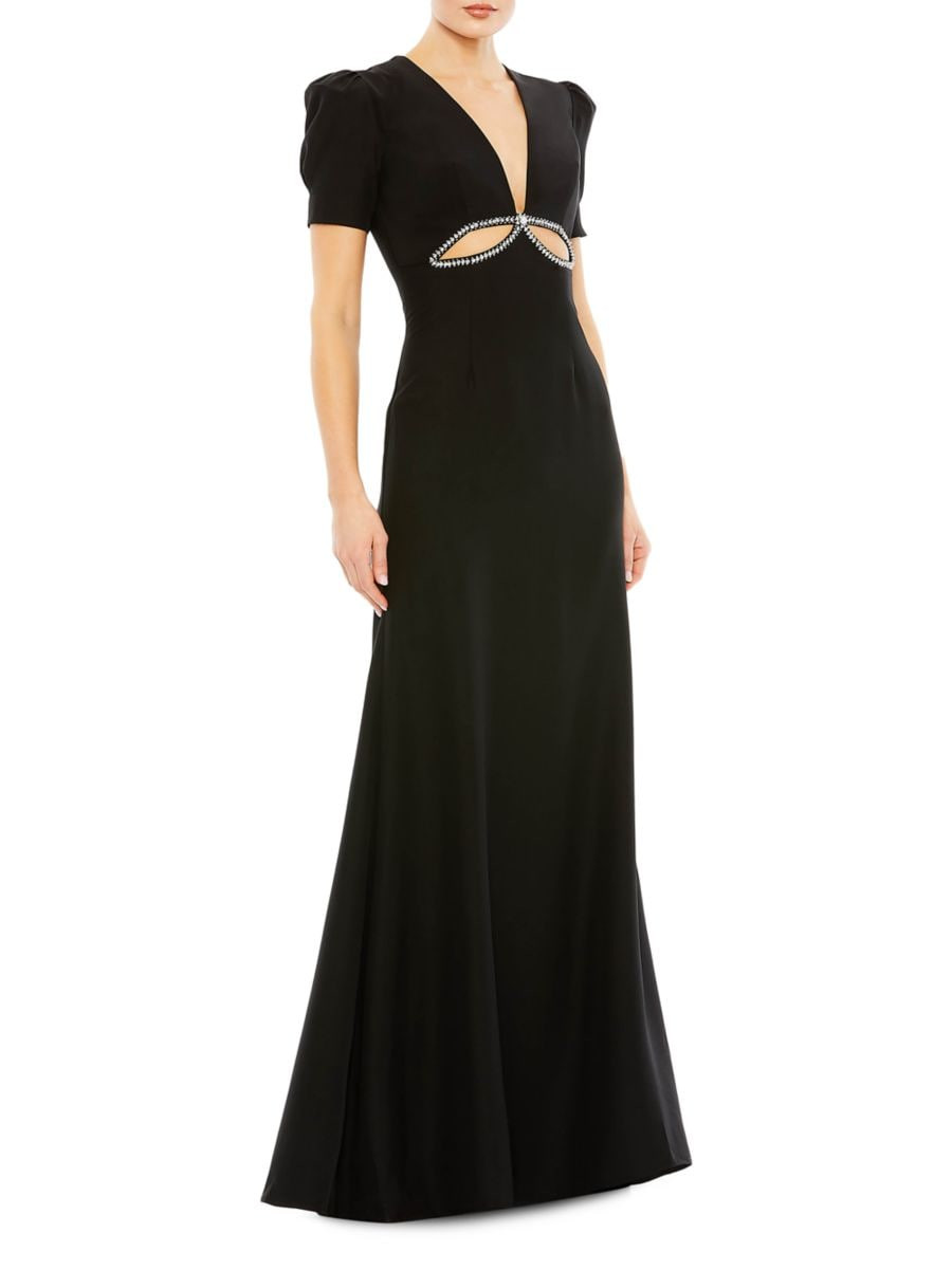 leena Rhinestone Cutout Sheath Gown | Saks Fifth Avenue