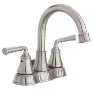 Glacier Bay Dunston 4 in. Centerset 2-Handle High-Arc Bathroom Faucet in Brushed Nickel-HD67513W-... | The Home Depot