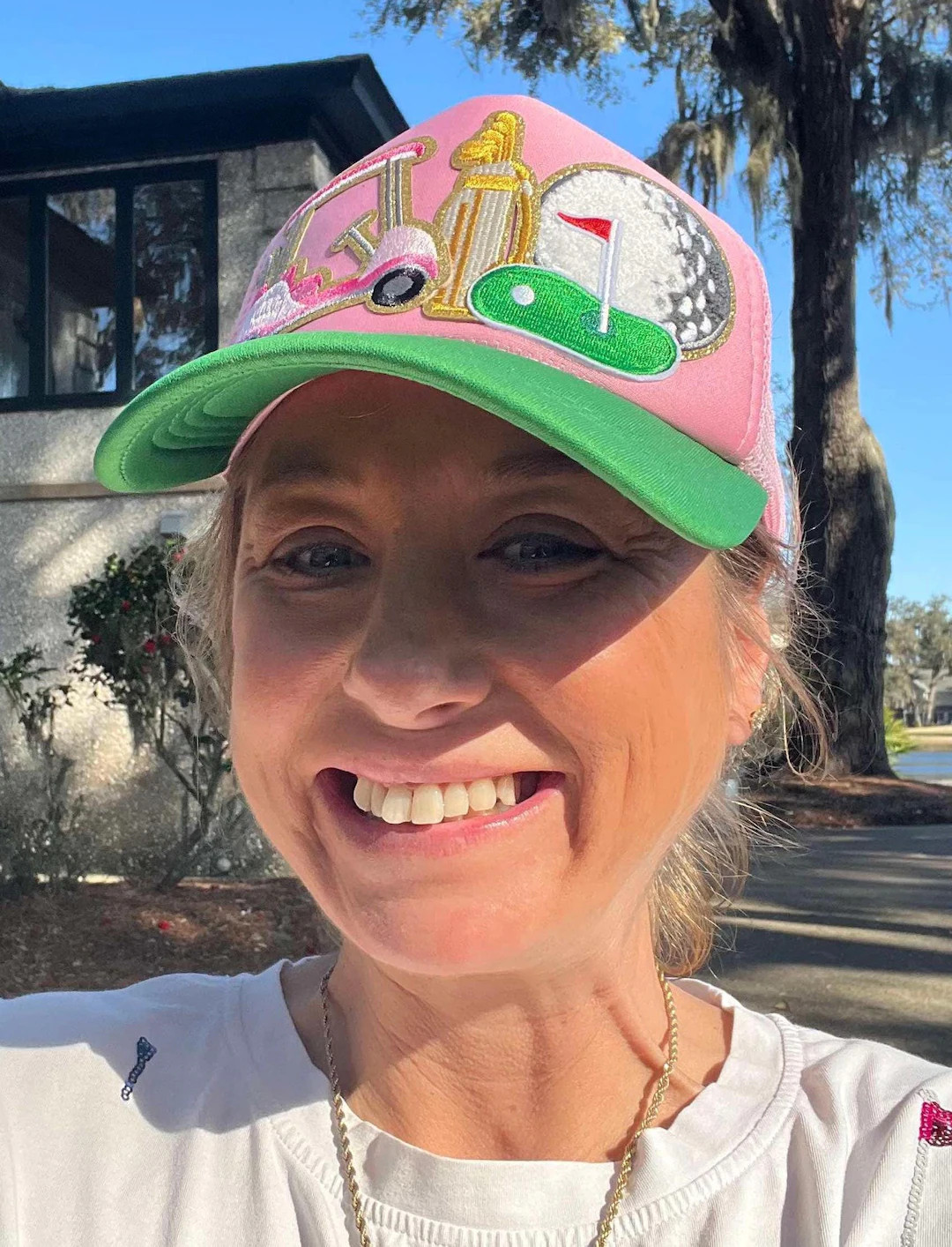 Pink and Green Golf Trucker Hat & Fun Golf Patches | Perfect for Golf Enthusiasts! | Golfing Gear... | Etsy (US)