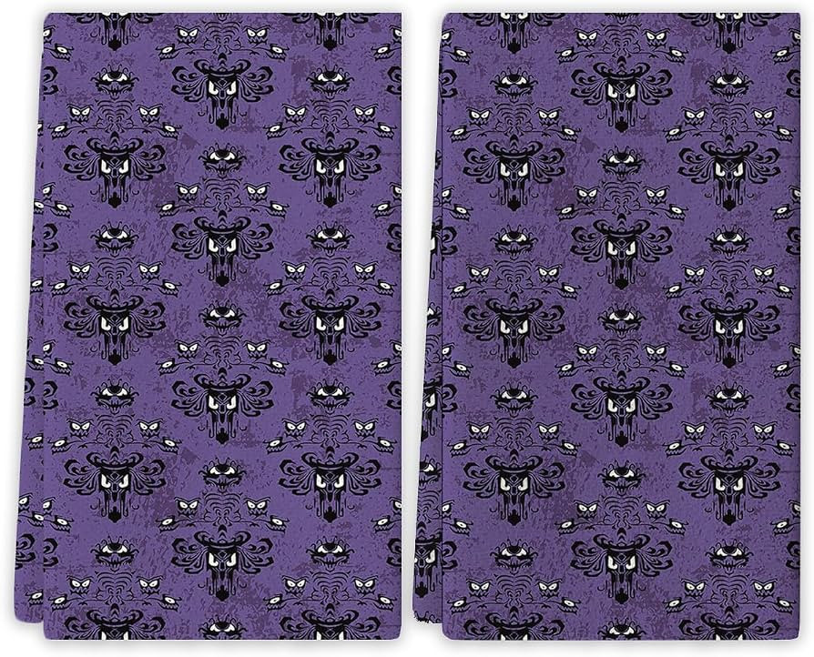 Purple Halloween Kitchen Towels - Haunted Mansion Decor for Home Party | Amazon (US)