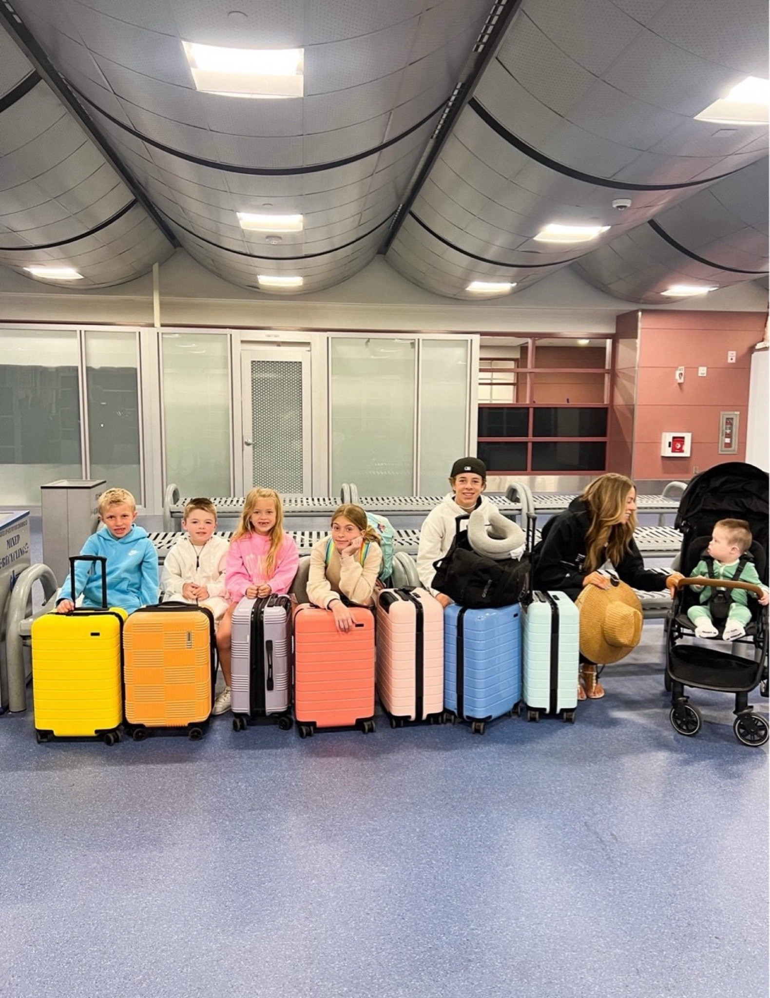 The BEST suitcases! Each kid has their own color.