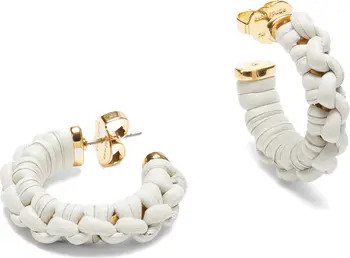 leather woven hoop earrings | Nordstrom