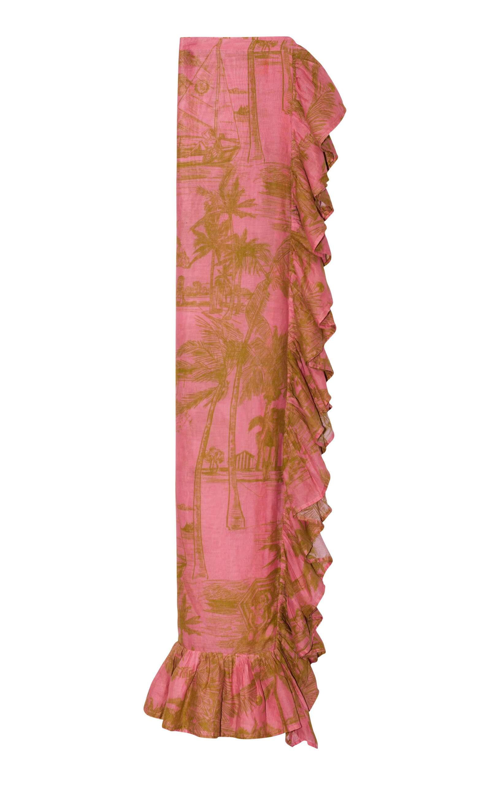 Coniglio Palm Beach Power Ruffled Cotton Pareo Maxi Skirt - Moda Operandi | Moda Operandi (Global)