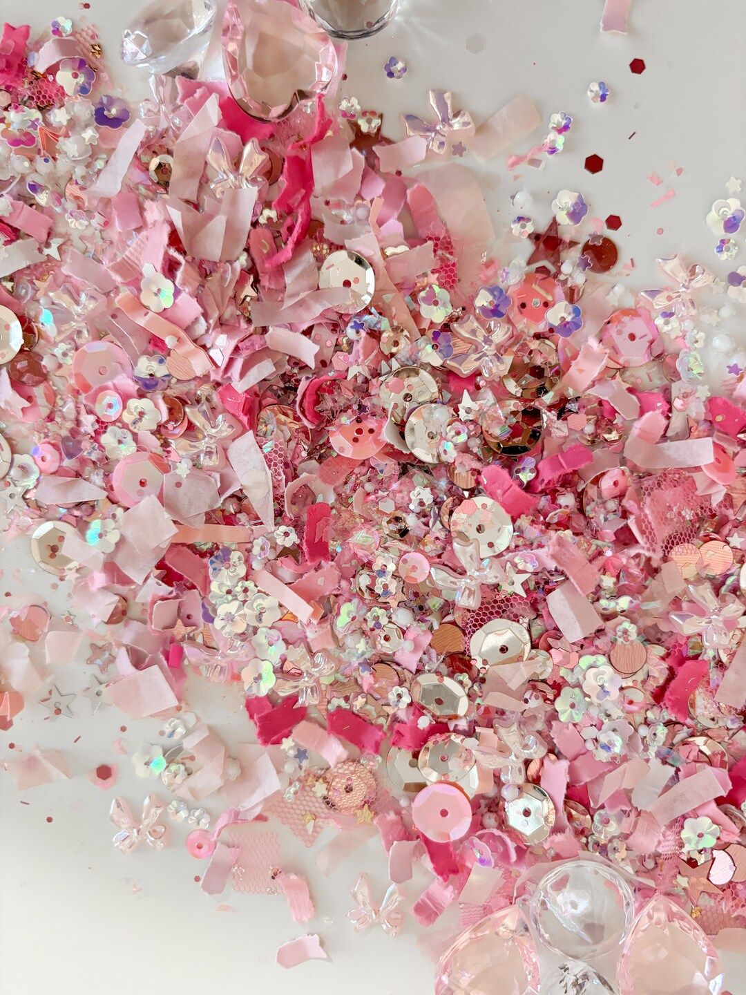 Confetti Glam Coquette Pink Bow Confetti Glam Custom Confetti Flat Lay Confetti Sparkly Confetti ... | Etsy (US)