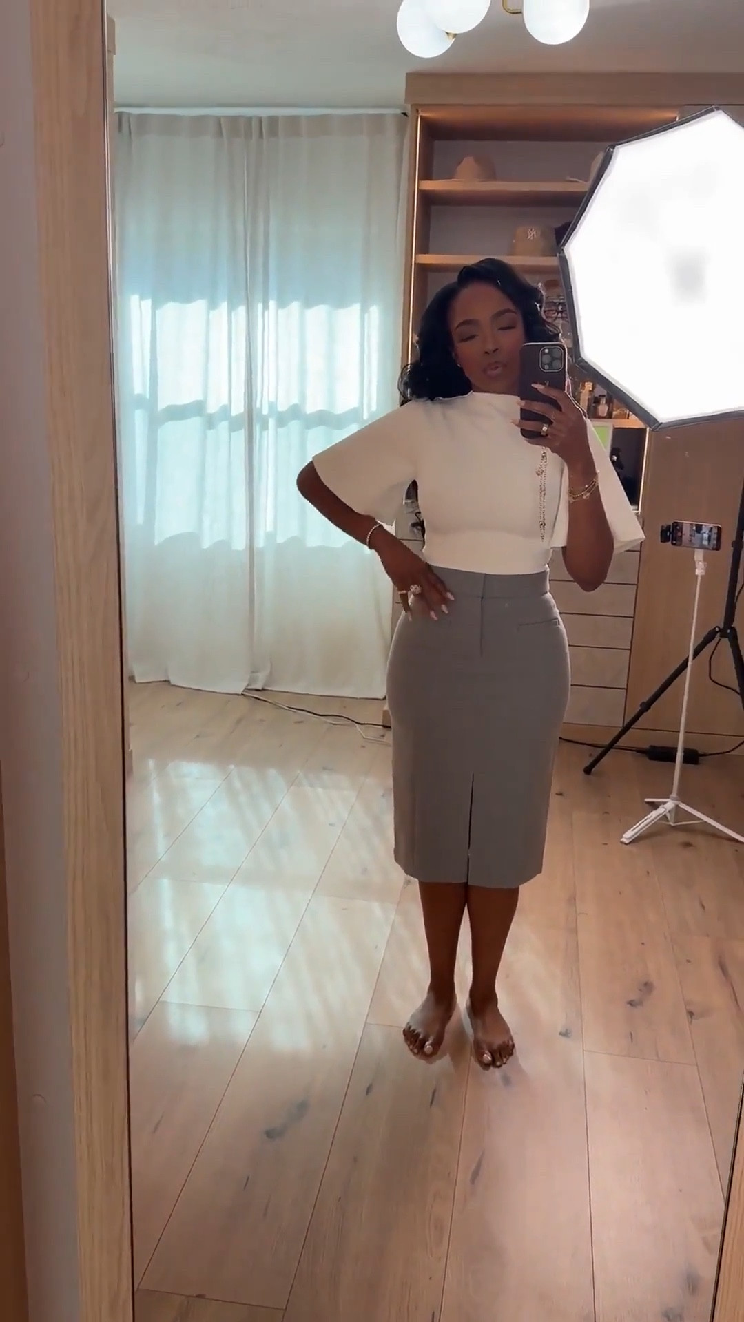 Scroll to shop!! Power looking in this stunning Heiress top and skirt that hugs all the best places  🤍  

#LTKPetite #LTKWorkwear #LTKootd
