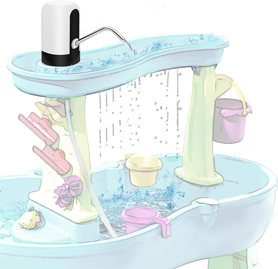 Portable Pump for Kids Sand Water Play Table, Water Table Pump Work Continuously for 2 Hours, Tod... | Amazon (US)