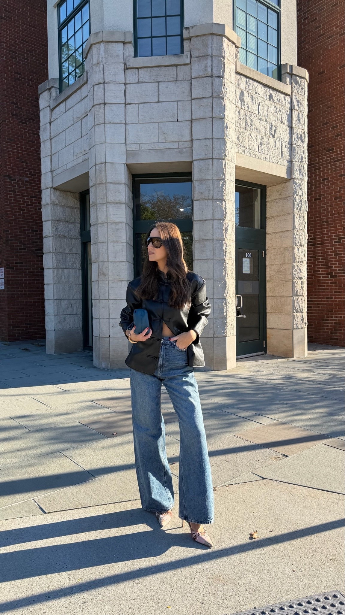 Chic fall outfit with great comfortable denim. I did my true size head to toe!