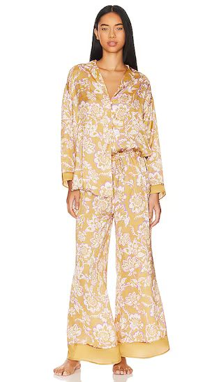 X Intimately FP Dreamy Days Pajama Set in Golden Combo | Revolve Clothing (Global)