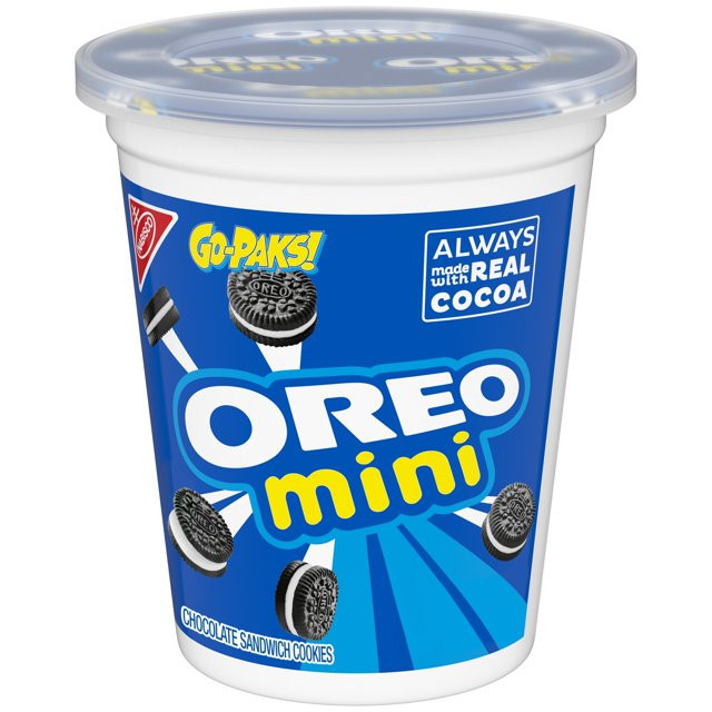 OREO Mini Chocolate Sandwich Baked Cookies, Go-Pack, 3.5 oz, Plastic Cup | Walmart (US)