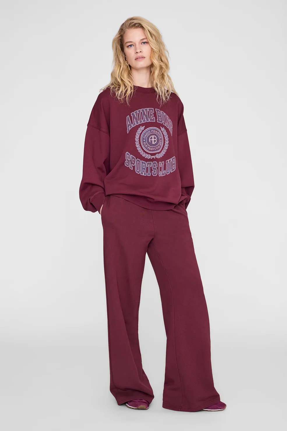 Miles Sweatshirt Collegiate - Burgundy | Anine Bing