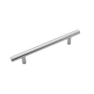 Hickory Hardware Bar Pull 5-1/16 in. 128 mm Center-to-Center Stainless Steel Cabinet Door/Drawer ... | The Home Depot