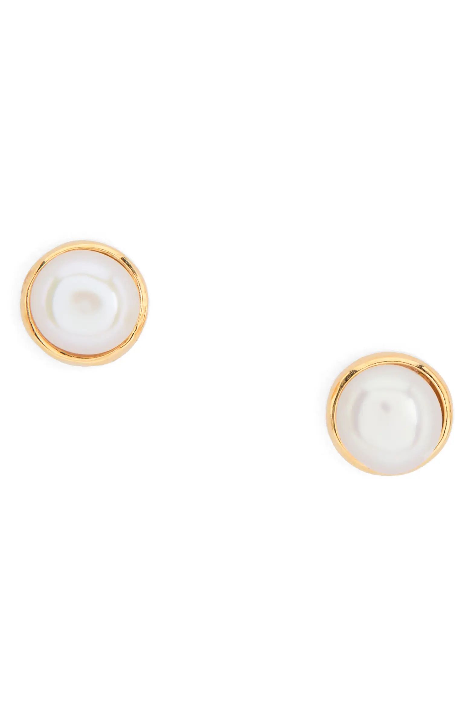 Monica Vinader Cultured Pearl Stud Earrings | Nordstrom | Nordstrom