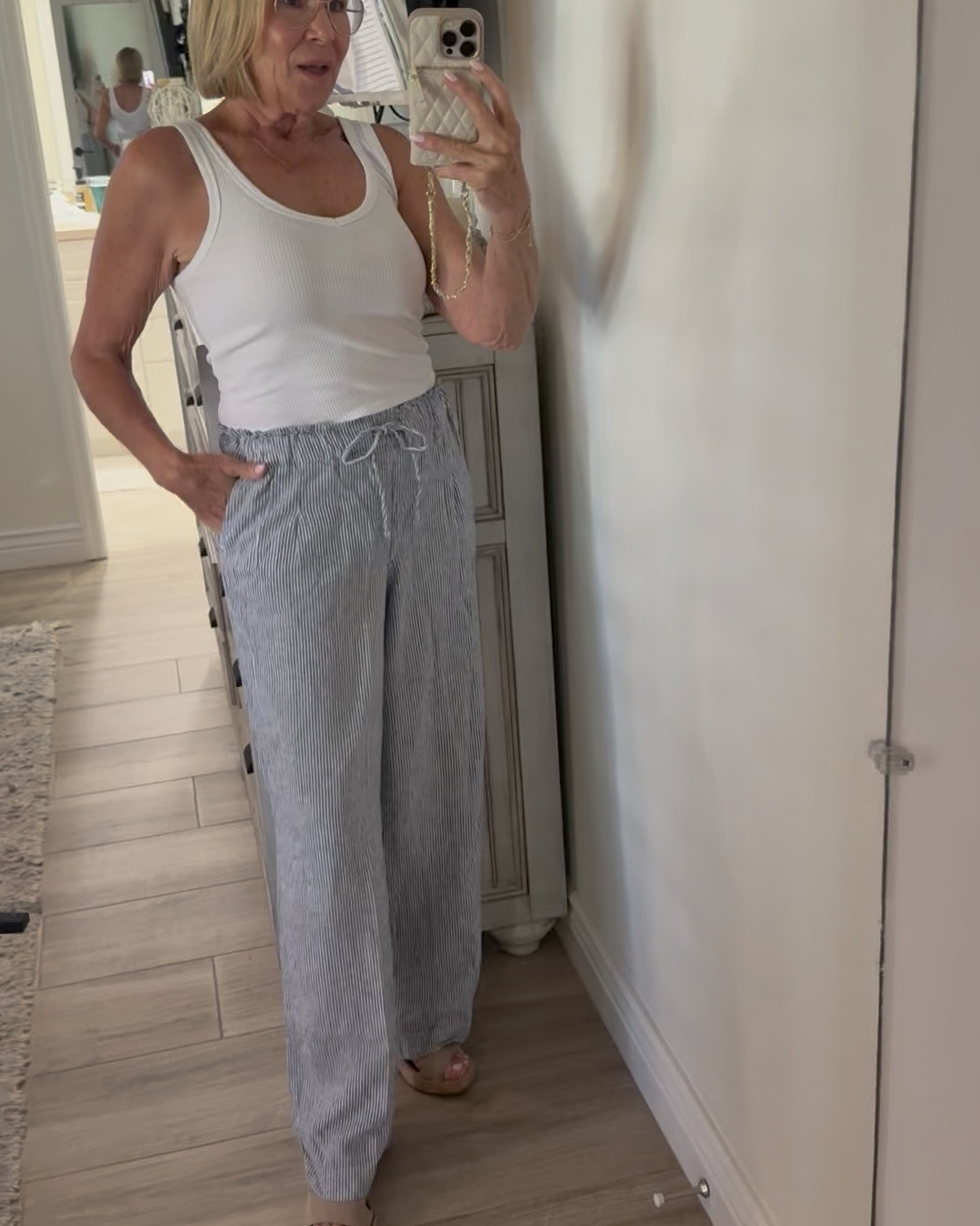 These Walmart pants are a high end look for a lot less. I am wearing a size XS in the pants and a medium in tanks. The Halter top is a small. 


#LTKOver40 #LTKSaleAlert #LTKootd