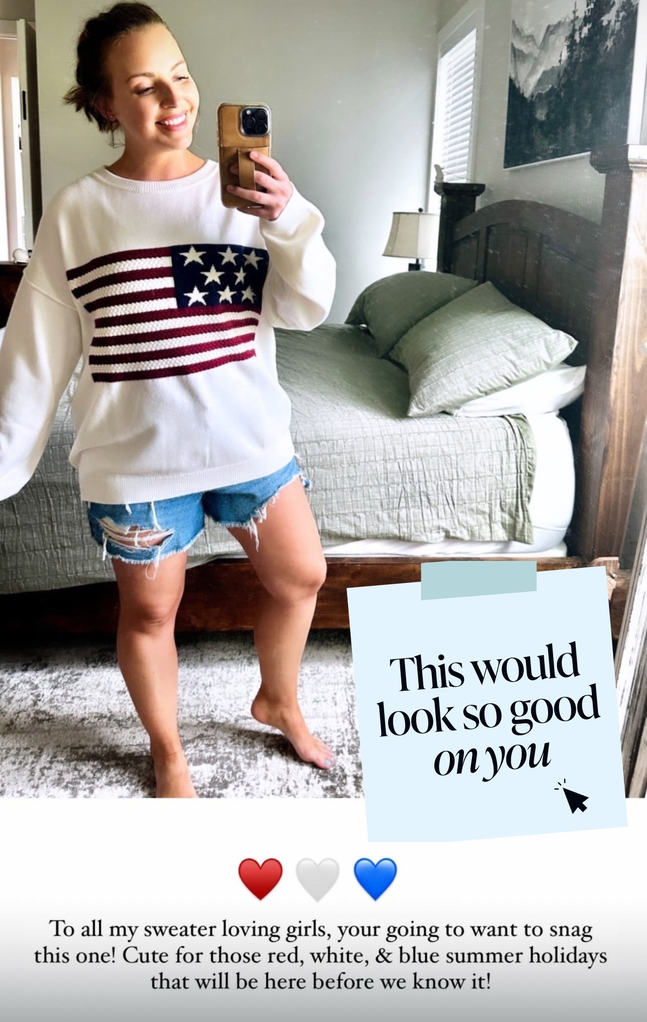 Still one of my favorite sweaters! It comes in 3 colors and is so comfortable. I love throwing this over my swimsuit or lounging around the house in. Pink Lilly has some great patriotic styles to choose from! 

I am 5’3” • 129lbs • typically in between a size small-medium.
Item is true to size. I like my tops to be more loose and oversized so I went with a medium, but definitely could have fit in the small.

4th of July | Memorial Day | Red White and Blue Outfits | summer style | summer sweater 

#LTKFindsUnder50 #LTKSummerEdit #LTKStyleTip