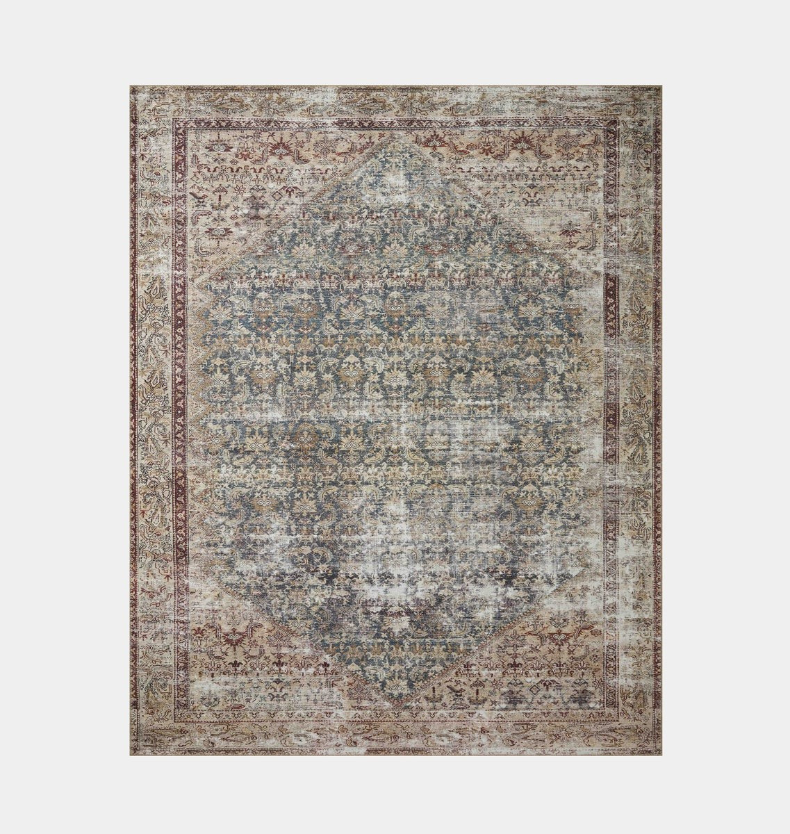 Georgie GER-04 Teal / Antique Area Rug | Shoppe Amber Interiors | Amber Interiors