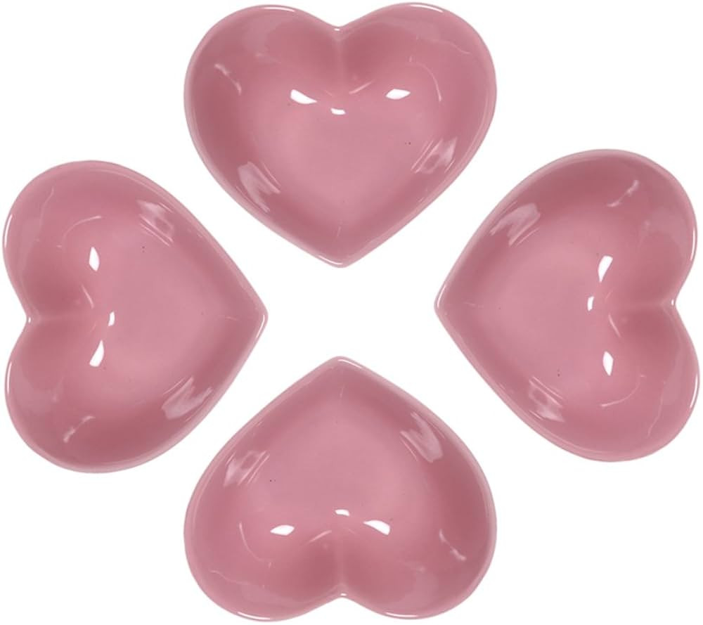 Amazon.com: WAIT FLY Sweet Heart-Shaped Ceramic Bowl Pudding Bowl Cake Bowl for Baking, Microwave... | Amazon (US)
