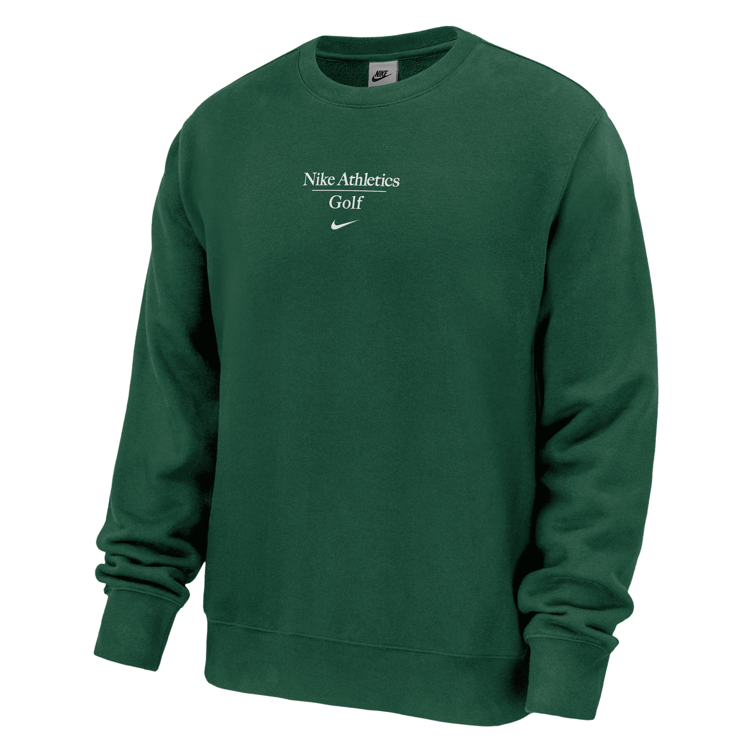 Nike Men's Club Fleece Golf Crew-Neck Sweatshirt in Green | M33234GO25-DGR | Nike (US)