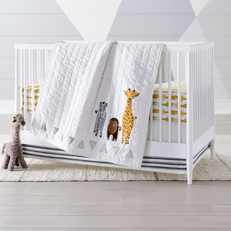 Safari Animal Baby Quilt + Reviews | Crate and Barrel | Crate & Barrel