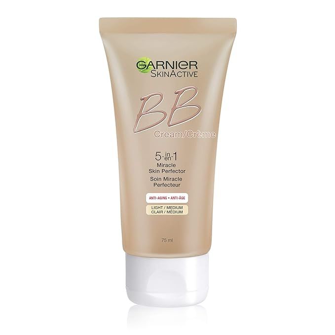 Garnier SkinActive BB Cream Anti-Aging Face Moisturizer, Light Medium, 2.5 Ounce | Amazon (US)