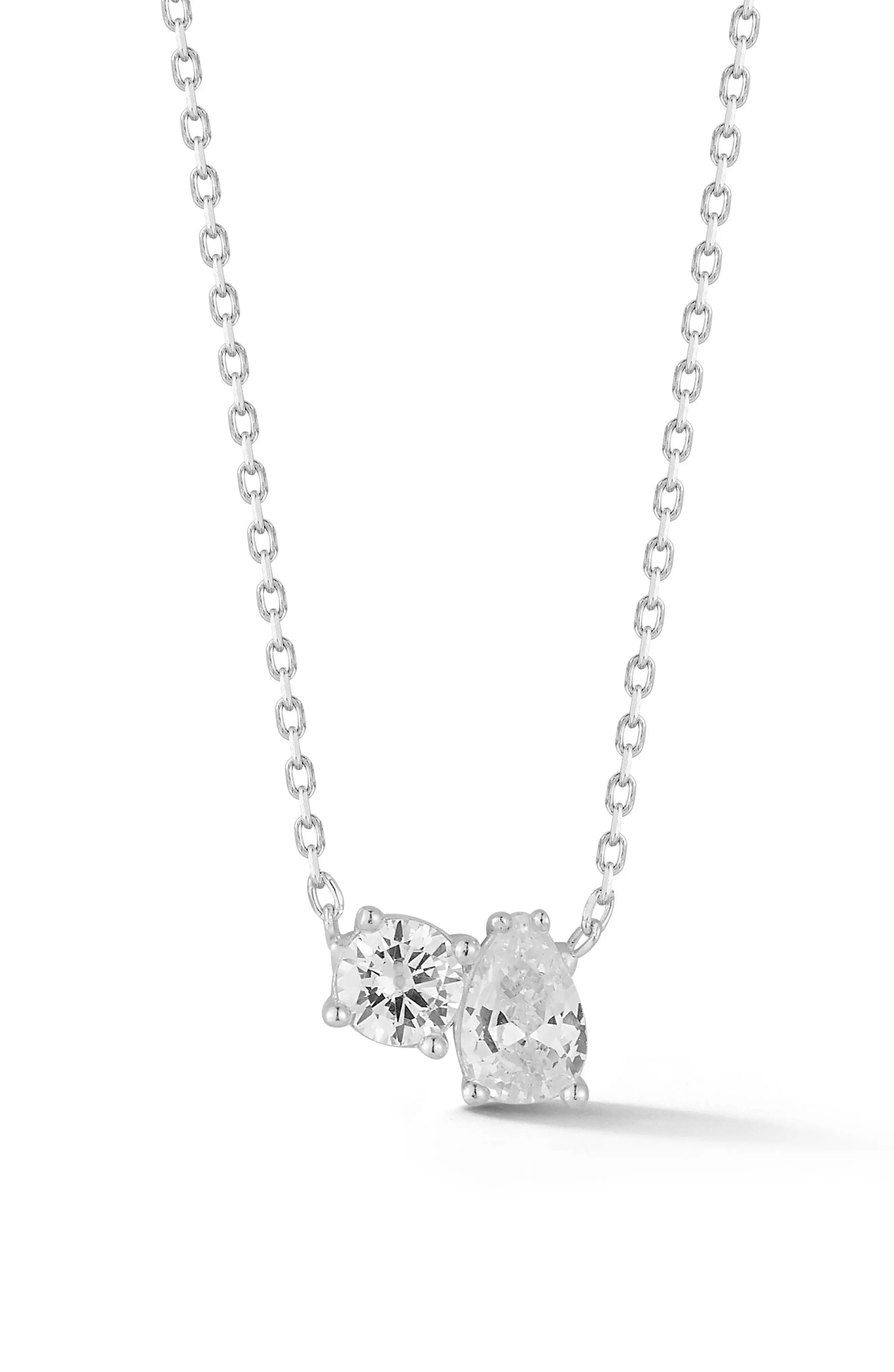 GLAZE JEWELRY Cubic Zirconia Frontal Necklace (Women) | Nordstromrack | Nordstrom Rack