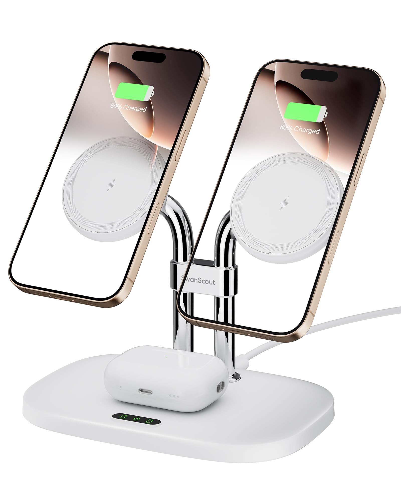 SwanScout Wireless Charger for iPhone Air/17, SwanScout 706M, Dual Magnetic Charger for iPhone 16... | Amazon (US)