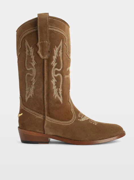 Tex Western Suede Boots Cognac | Zadig&Voltaire | Zadig et Voltaire (US)
