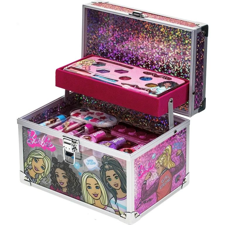 Barbie - Townley Girl Kids' Makeup Set With Train Case for Ages 3+ | Walmart (US)