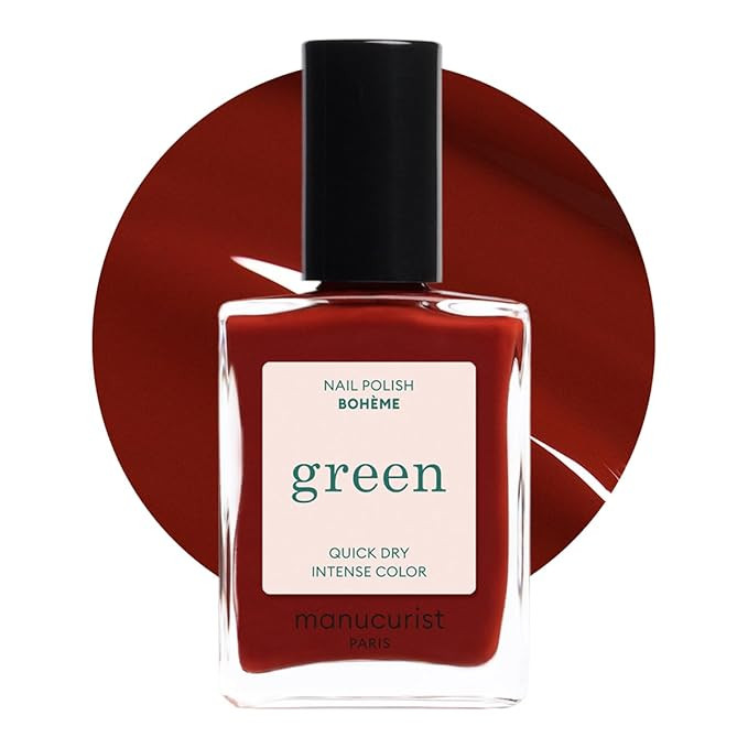 Manucurist Green Boheme - Brownish Red Nail Polish - 9-Free, Vegan and Plant-Based - Quick Dry Ma... | Amazon (US)