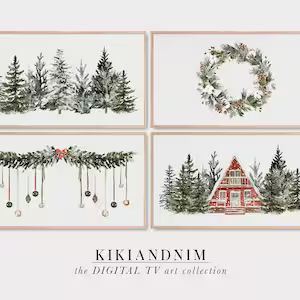 Samsung Frame TV Art Christmas, Santa's Nordic Delivery, Sleigh, Instant Download, Winter, Christ... | Etsy (US)