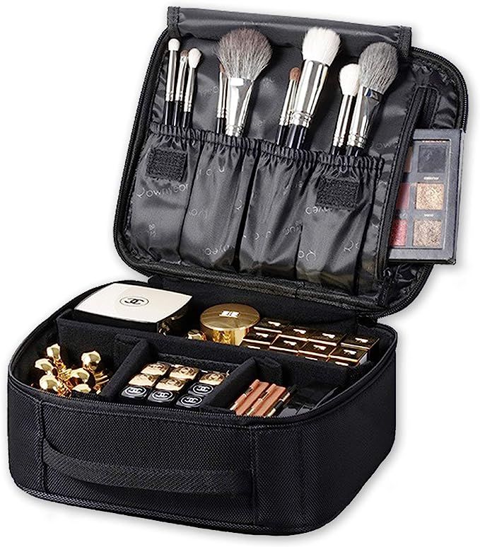 ROWNYEON Makeup Train Case Makeup Bag Organizer Travel Makeup Case Cosmetic Bag Proffessional Por... | Amazon (US)
