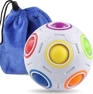 Coogam Rainbow Puzzle Ball with Pouch Color-Matching Puzzle Game Fidget Toy Stress Reliever Magic... | Amazon (US)