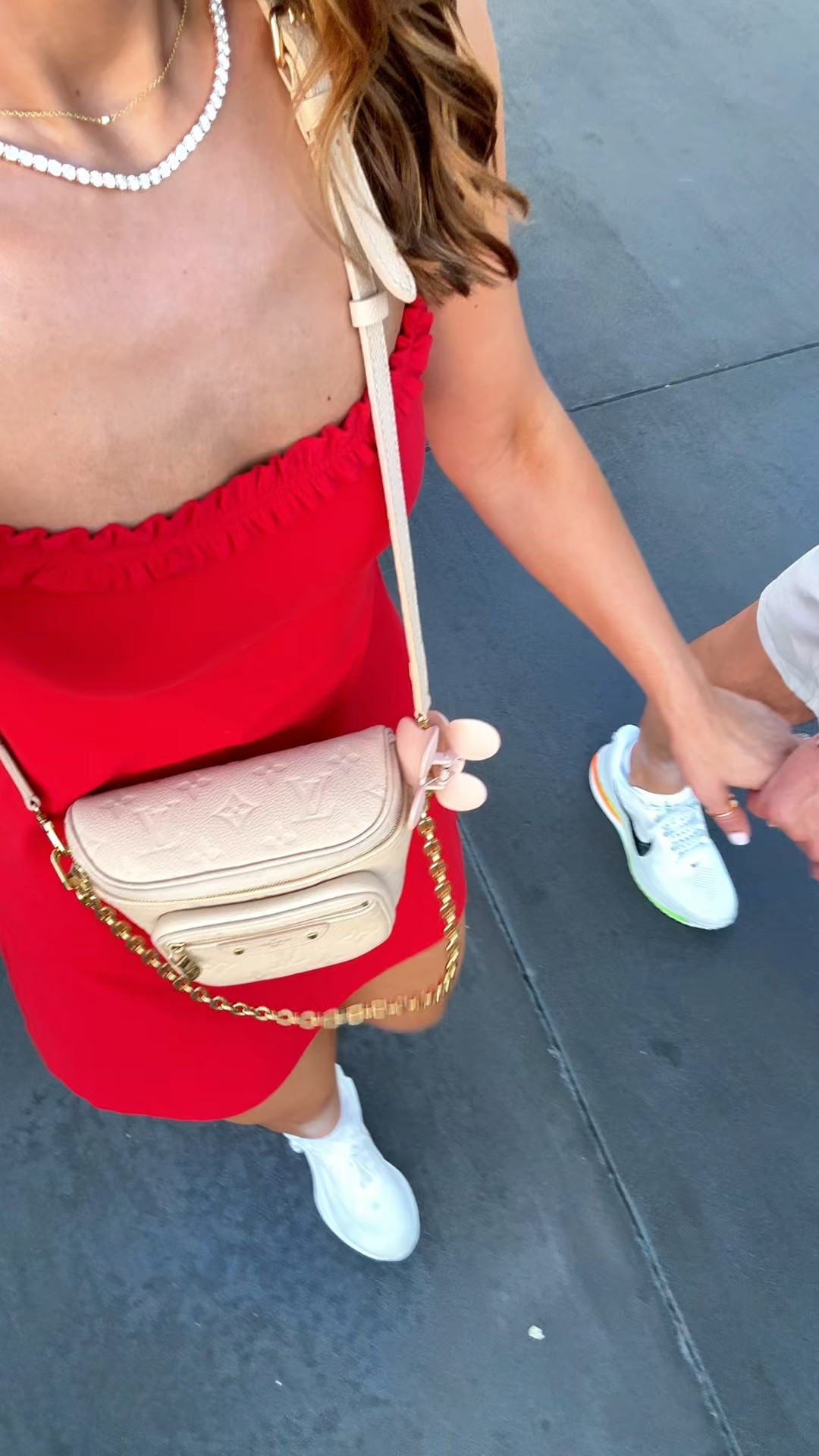 My Disney #ootd here! Disney dress. Disney outfit. Abercrombie athletic dress with open-back shorts in XS regular. Summer outfit. Baseball mom. Casual outfit. Activewear. Ruffled socks. White sneakers are TTS. 

#LTKActive #LTKootd #LTKTravel