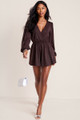 Aria Long Sleeve Glitter Knit Romper | Francesca's