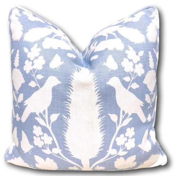 Chenonceau Schumacher Pillow Cover W/self Piping and Ivory | Etsy | Etsy (US)